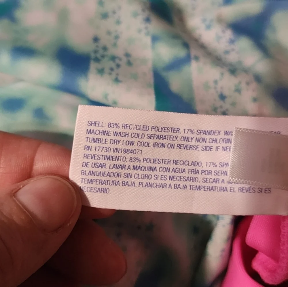 Swim Shirt Coverup Board Shirt Beach‎ Pink Blue Large More Than Magic A295